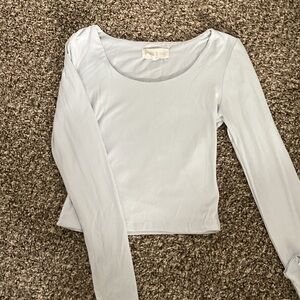 Olive & Oak Light Blue Crop Top